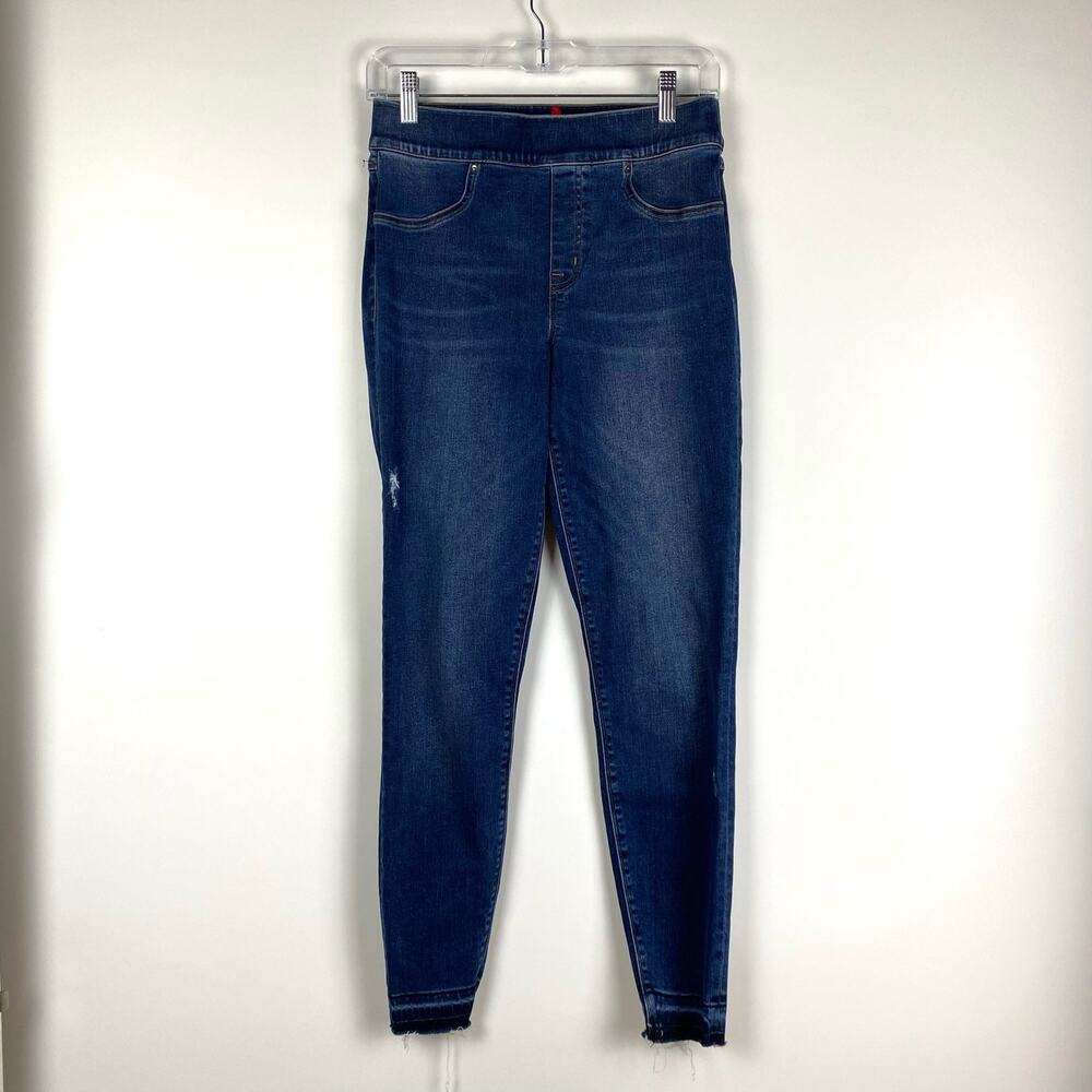 Spanx Distressed Ankle Skinny Jeans Medium Wash Womens Size Medium - Picture 3 of 12